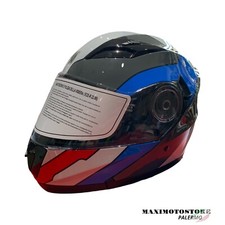 CASCO MODULARE MOTOCUBO FLIP CUBE EVO E2206 BIANCO ROSSO BLU TAGLIA XS S M L XL
