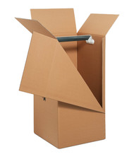 Kit 1 Scatole Cartone Porta Abiti Capi Appesi cm. 60x50 H 160 + Asta Dentata