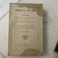 BIBLIA SACRA - BIBBIA In Latino Antico e Nuovo Testamento Imprimatur  1887