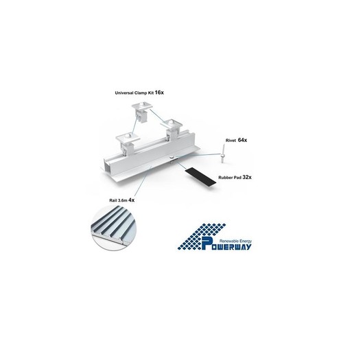 Kit montaggio moduli tetto - montaggio, 6