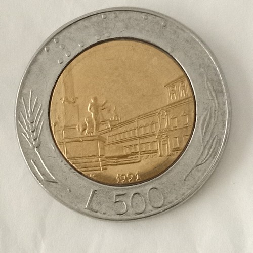 500 lire bimetalliche 1991 - lire,