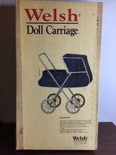 Raro passeggino passeggino passeggino vintage anni 80 WELSH DOLL CARROZZINA modello blu 9416 nuovo con scatola