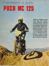 advertising Pubblicità TEST MOTO PUCH MC 125 '75-REGOLARITA EPOCA ENDURO VINTAGE