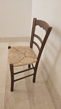 Sedie in legno massello con seduta impagliata
