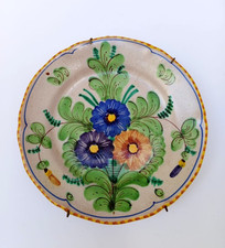 ♥ PIATTO IN CERAMICA CAS VIETRI SOLIMENTE DECORO FLOREALE VINTAGE ANNI 50 C.A.S.