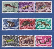 Jugoslavia 1962 Fauna Anfibi e Rettili Michel n. 1007-1015 **/ MNH