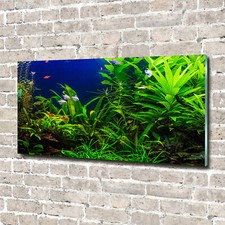 Tulup Pittura Su Vetro Tempereto Immagine 140x70cm - Pesce In Un Acquario
