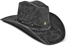 uomo cappello da cowboy pelle