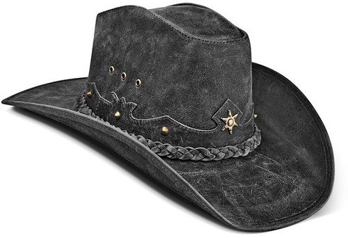 Uomo cappello cowboy pelle - da,