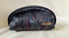 Pochette Vintage Gilberto Capelli in tessuto vellutato nero viola blu