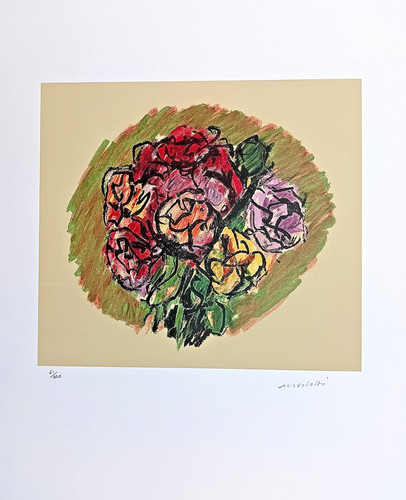 Ennio morlotti rose signed - le,