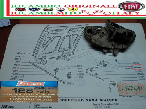Gancio chiusura cofano motore - cofano,