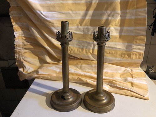 Portacandele antico ottone - in,