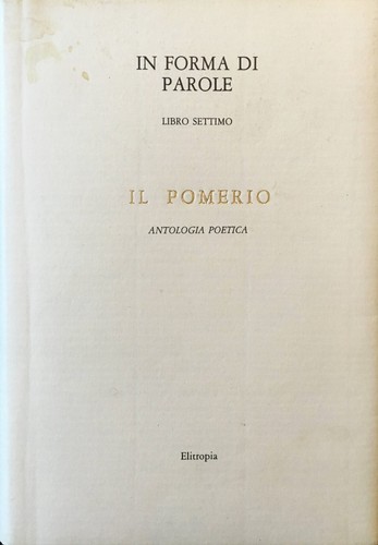 Pomerio antologia poetica - il,