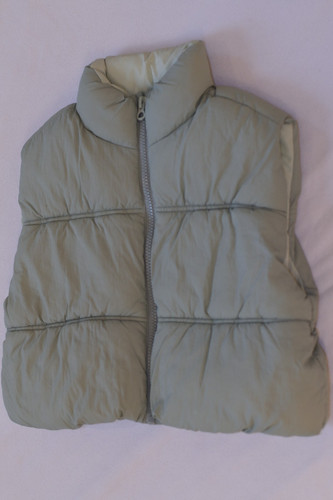 Gilet imbottito verde zara - gilet,