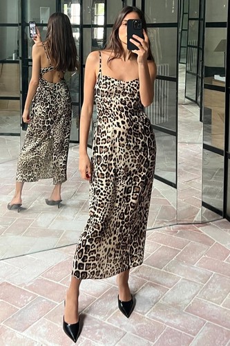 Abito zara leopardato stampa - zara,