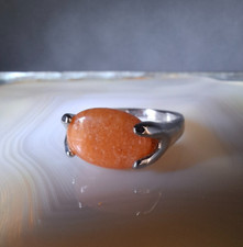 Anello acciaio inox agata