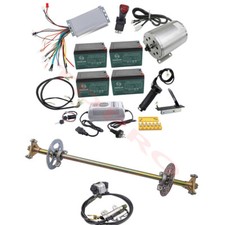 Kit Assale Posteriore 29" Go Kart + Kit Batteria Motore Elettrico 48V 1800W ATV Drift Trike