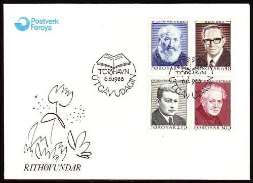 Isole faroe 1988 fdc 168 - isole, mi.168/71