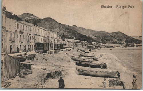 Cartolina messina villaggio - messina,