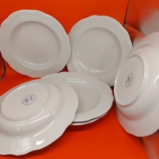TOGNANA MARINA 6 PIATTI FONDI MARINA  PORCELLANA BIANCA 