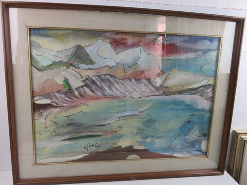 Vecchio quadro dipinto mano - , in