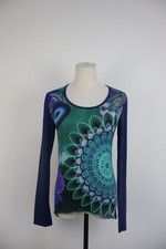 DESIGUAL MAGLIA DONNA TG. M WOMAN CASUAL VINTAGE T-SHIRT  TOP VISCOSA