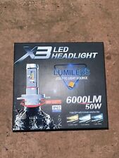 LAMPADE X3 LED HEADLIGHT H7 6000 LUMEN 12V FARI AUTO