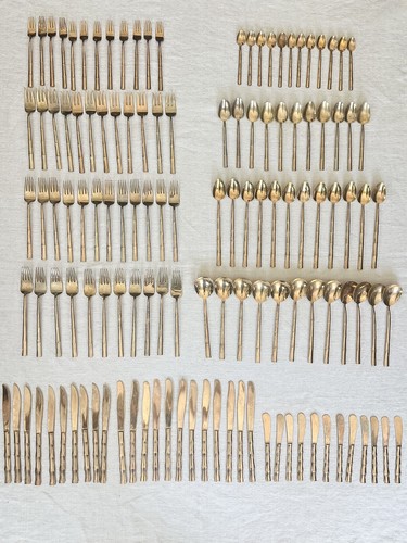 Servizio posate bambù - , bronzo