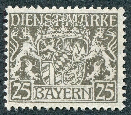 Bavaria 1916 25pf grey - 1916-20,