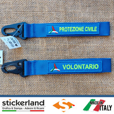 Portachiavi con moschettone personalizzato Protezione Civile - Volontario