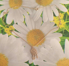 COLLANA PORTAFORTUNA CON CIONDOLO ACCHIAPPASOGNI E TRE PIUME NUOVA!