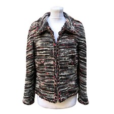 Autentica giacca cardigan lana multicolore Chanel 2011 taglia 38 FR