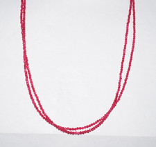 Collana rubino rosso 2 mm