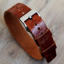 Cinturino Nato per orologio in vera pelle, strap fits Panerai 18/20/22/24/26 mm