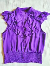 Blusa donna chiffon estiva con volant