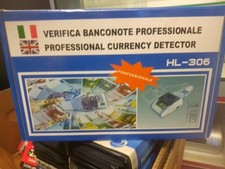 CONTA BANCONOTE RILEVATORE PROFESSIONALE EURO FALSI VERIFICA UV HL306