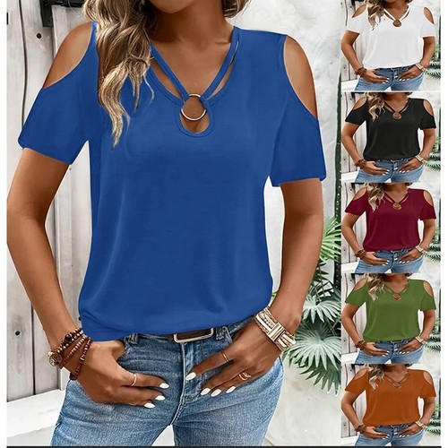 Shirt donna senza spalline - t-shirt,