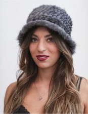 Cappello stile bombetta Visone