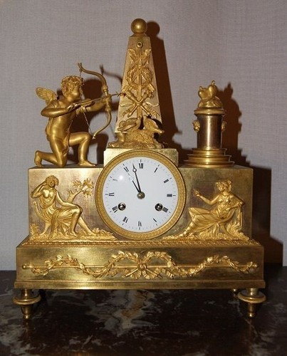 Orologio tavolo impero con - da,