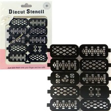 Stencil Geometry nail art