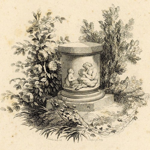 Ornement piedestal faune - piedestal, pan