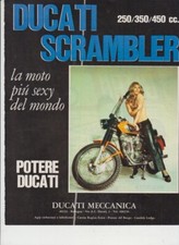 advertising Pubblicità MOTO DUCATI .SCRAMBLER 250-350-450 '72 MOTOITALIANE EPOCA