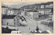 560) CARTOLINA SALUTI DA ENEGO BAR CENTRALE ANIMA VIAGGIATA 1939 VICENZA