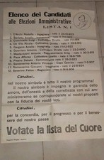 PICCOLO "MANIFESTO COMUNALE DI AVELLINO" TIPOGAFIA PERGOLA AV. LISTA DEL CUORE