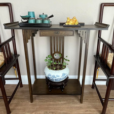 Tavolo consolle legno antico stretto massello con cassetti tavolo corridoio ingresso tavolo DE