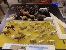 lotto gregge pecore e altri animali presepe vintage