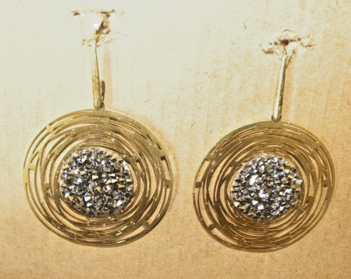 Orecchini disco oro zzan - oro,