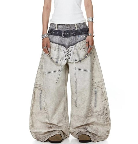 Jeans uomo beige cotone - , denim