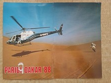 Poster Parigi Dakar 1988 Supplemento a Due Ruote Cm 38 X 29 Cm Usato Vintage